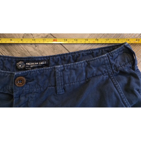 American Eagle Men's chino shorts Blue 38 classic casual preppy summer coastal - Picture 3 of 8